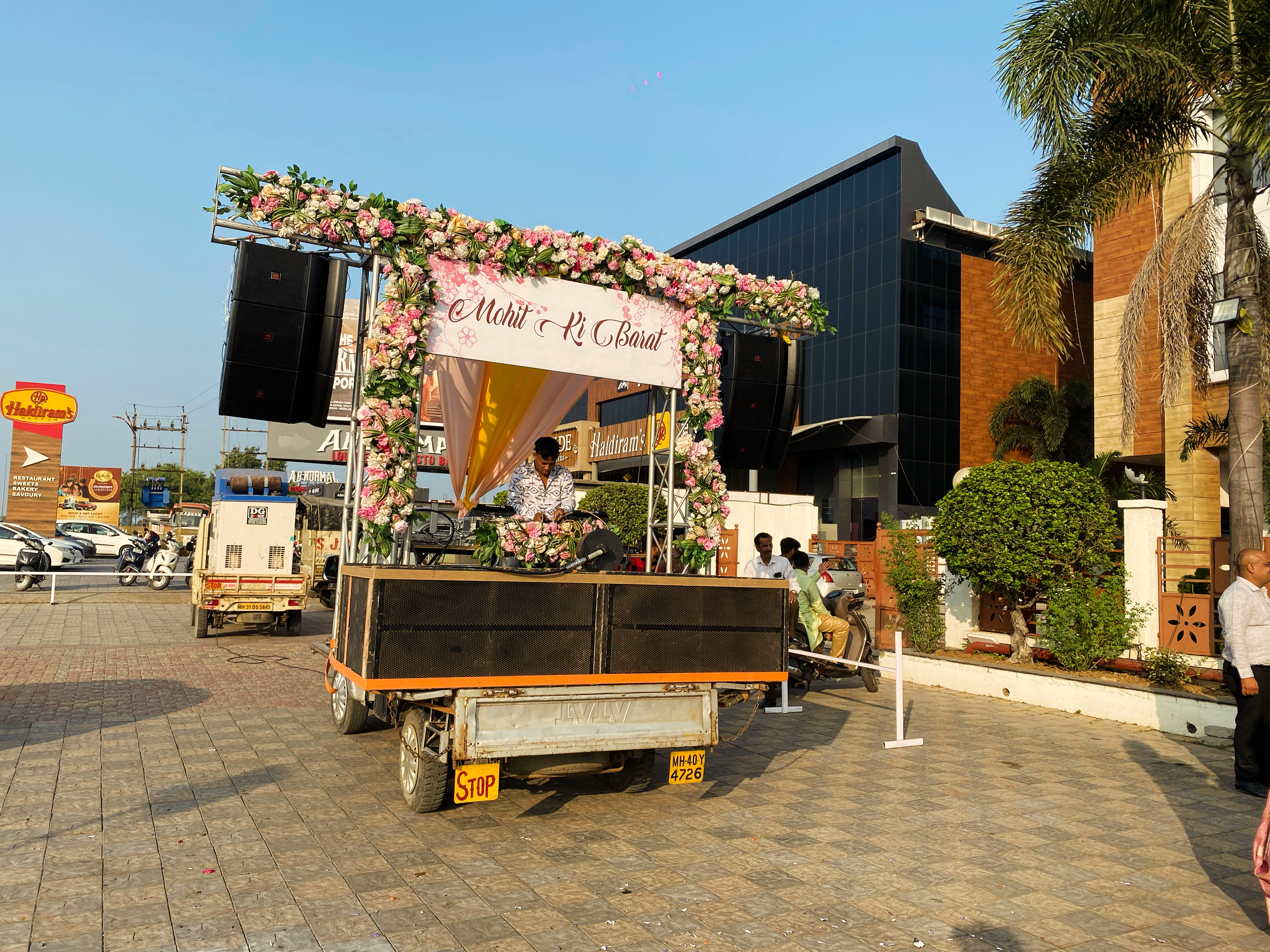 wedding baraat setup